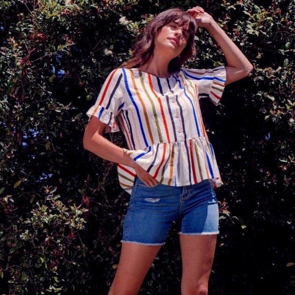 Ruffle Peplum Top - Picture 1 of 2